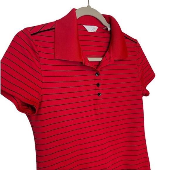 Callaway Red Striped Polo Shirt Women’s S Golf Activewear Performance - Picture 3 of 6